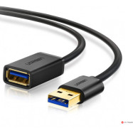Кабель UGREEN US129 USB 3.0 Extension Male Cable 3m (Black), 30127