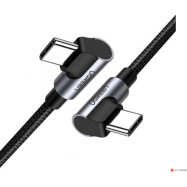 Кабель UGREEN US323 Angled USB-C Cable Aluminum Case with Braided 1m (Black)