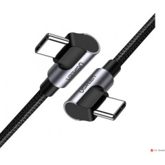 Кабель UGREEN US323 Angled USB-C Cable Aluminum Case with Braided 1m (Black)