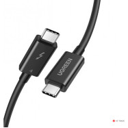 Кабель UGREEN US501 USB-C to USB-C Thunderbolt 4 Cable 0.8m (Black), 30389