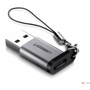 Адаптер UGREEN US276 USB 3.0-A to USB-C M/F, 50533, Gray
