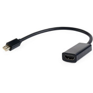 Переходник miniDisplayPort - HDMI, Cablexpert A-mDPM-HDMIF-02, 20M/19F, кабель 15см, черный, пакет