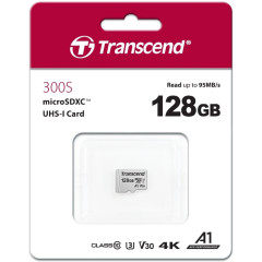 Карта памяти MicroSD 128GB Class 10 U3 Transcend TS128GUSD300S