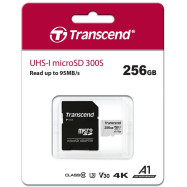Карта памяти MicroSD 256GB Class 10 U3 A1 Transcend TS256GUSD300S-A