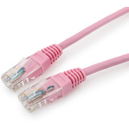 Патч-корд UTP Cablexpert PP12-0.5M/RO кат.5e, 0.5м, литой, многожильный (розовый)