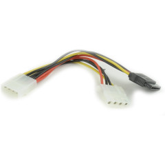 Кабель питания SATA Cablexpert CC-SATA-PSY2, 15см, molex 4pin/<wbr>molex4pin+sata 15pin, на 2 устр.