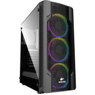 Корпус Wintek Star JX188-2 TG, ITX/ATX, USB 1*3.0/2*2.0, HD-Audio+Mic, 0,5mm, 3*ARGB fan +controller