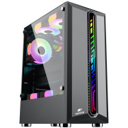 Корпус Wintek Blade D526 TG, ATX/Micro ATX, USB 1*3.0/2*2.0, HD+Mic, 0,5mm, 1*12cm DR Rainbow fan