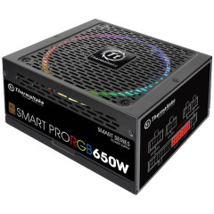 Блок питания Thermaltake Smart Pro RGB 650W/<wbr>Fully Modular/<wbr>APFC/<wbr>14cm RGB Fan, PS-SPR-0650FPCBEU-R