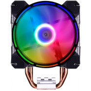 Вентилятор для процессора Wintek V120 II, 1800rpm, 31dB, 4 pipe, 12 LED autoRGB, TDP 120W, 3+4 pin