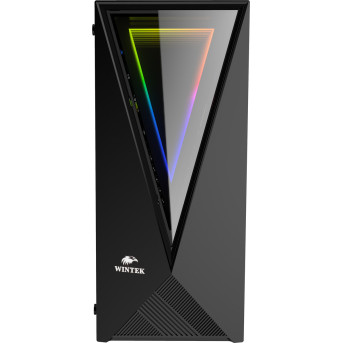 Корпус Wintek Space JX188-5 TG, ITX/<wbr>ATX, USB 1*3.0/<wbr>2*2.0, HD-Audio+Mic, 0,5mm, 1*ARGB fan+controller - Metoo (6)