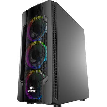 Корпус Wintek Star JX188-2 TG, ITX/<wbr>ATX, USB 1*3.0/<wbr>2*2.0, HD-Audio+Mic, 0,5mm, 3*ARGB fan +controller - Metoo (5)